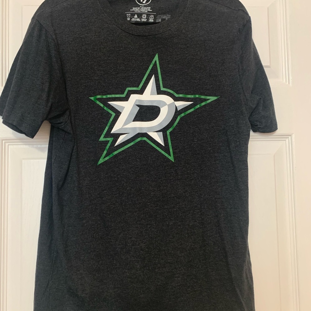 47 Brand Dark Gray T-Shirt Dallas Stars Fiddler player number